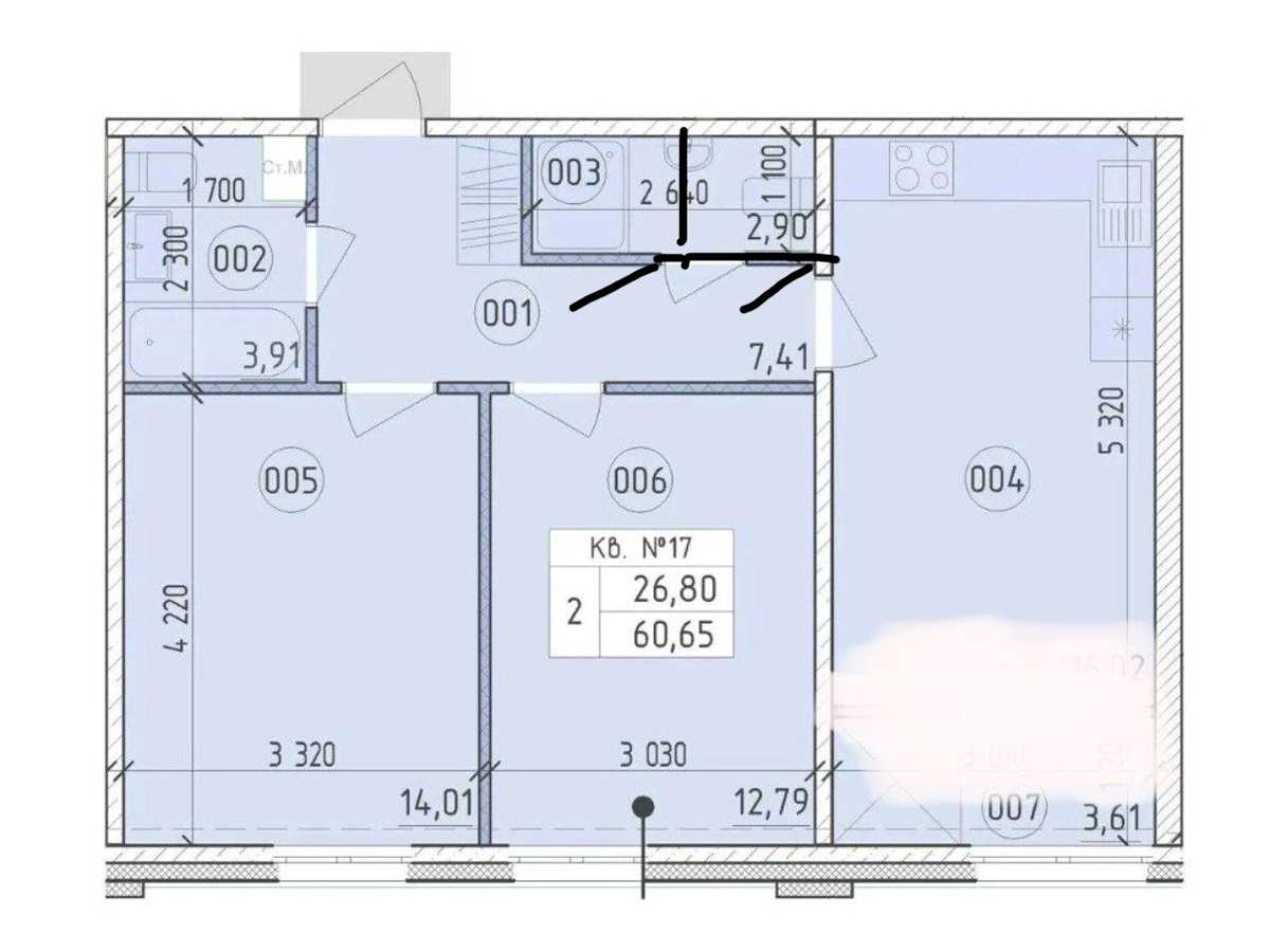 Квартира на вул. Михайла Максимовича, 26Д в Києві, ID 418196, фото №17