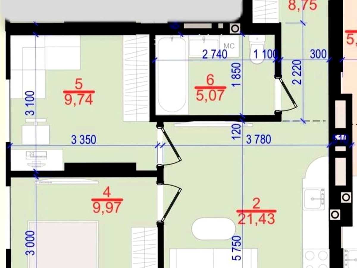 Квартира на вул. Національної Гвардії, 3В в Івано-Франківську, ID 418992, фото №8