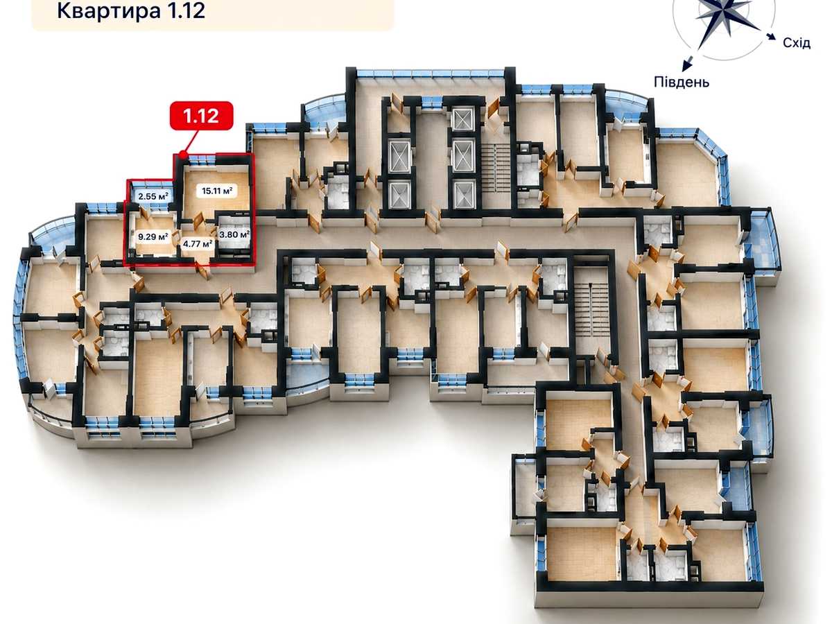 Квартира на просп. Георгія Нарбута, 1А в Києві, ID 421865, фото №3