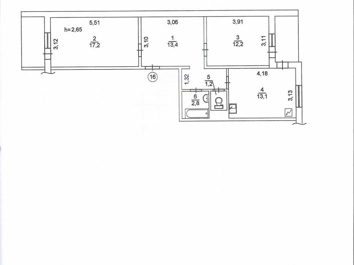 Квартира на вул. Драгоманова, 14 в Києві, ID 426811, фото №7