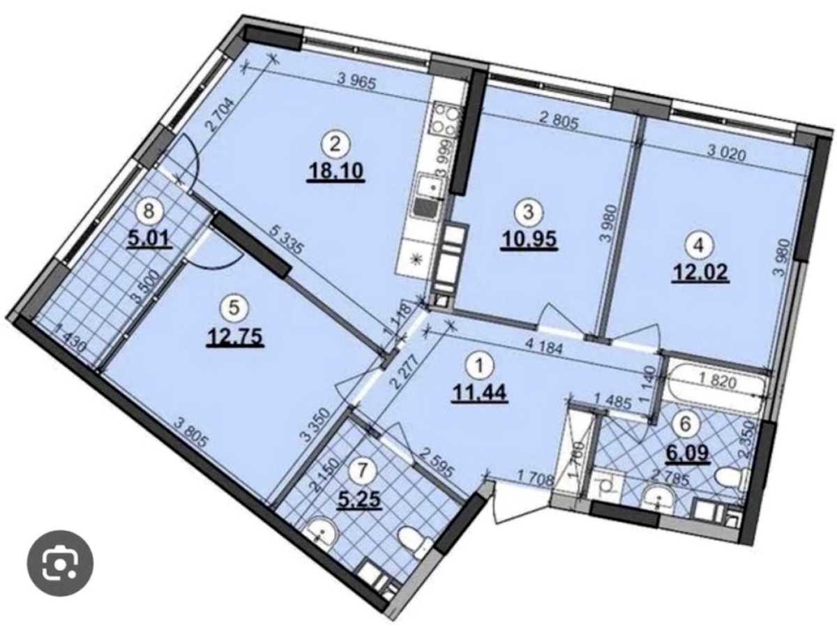 Квартира на Дніпровська набережна, 15Ж в Києві, ID 445910, фото №14