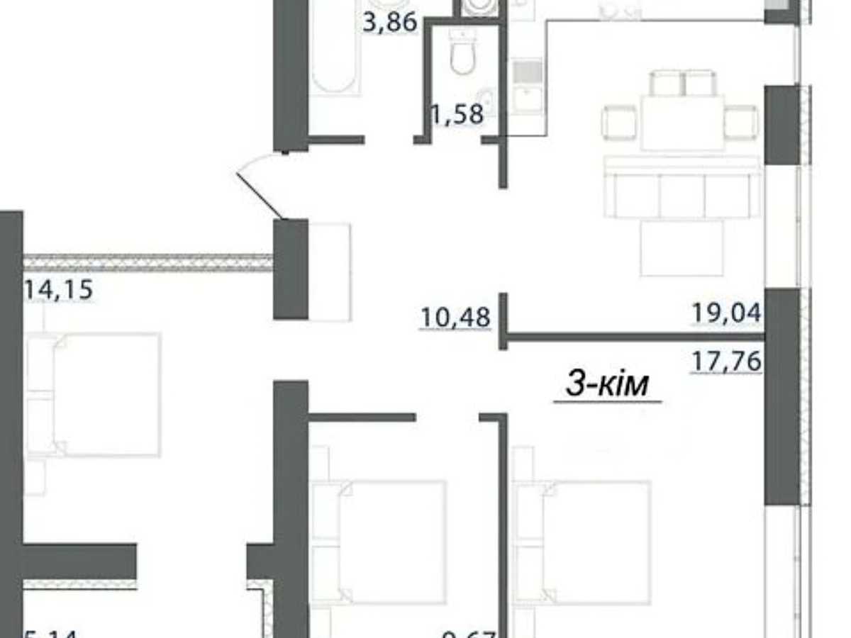 Квартира на пров. Ключний в Івано-Франківську, ID 461420, фото №14
