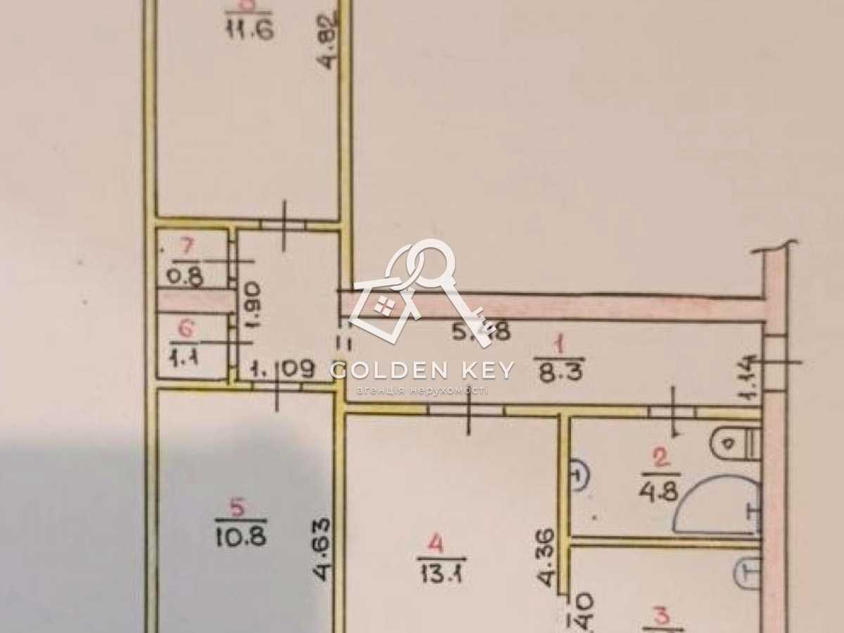 Квартира на вул. Едуарда Фукса, 81 в Кривому Розі, ID 467537, фото №22