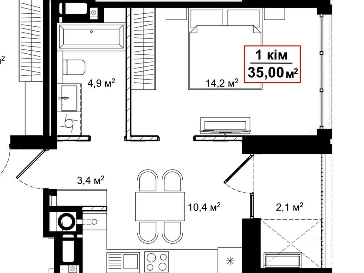 Квартира на вул. Гетьмана Мазепи в Івано-Франківську, ID 474007, фото №3
