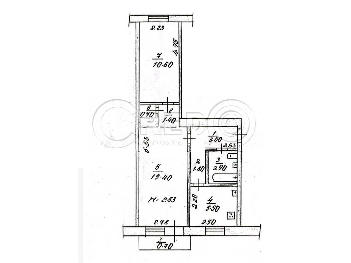 Квартира на вул. Груні Романової, 4 в Кривому Розі, ID 477150, фото №12
