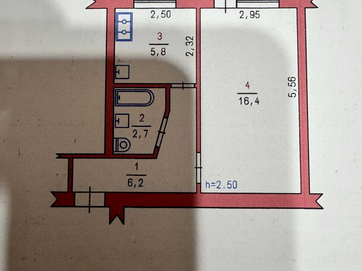 Квартира на вул. Шевченка, 103 в Хмельницькому, ID 487016, фото №2